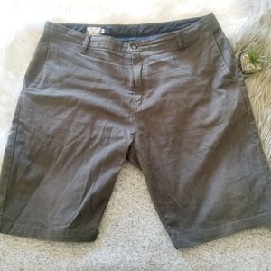 VOLCOM Corpo Class Gray Cotton Blend Shorts